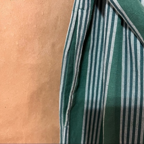 Anthropologie | NWOT Payal Pratap Calypso Stripe Linen Wide Leg Jumpsuit Size 0 - Picture 9 of 15